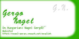 gergo nagel business card